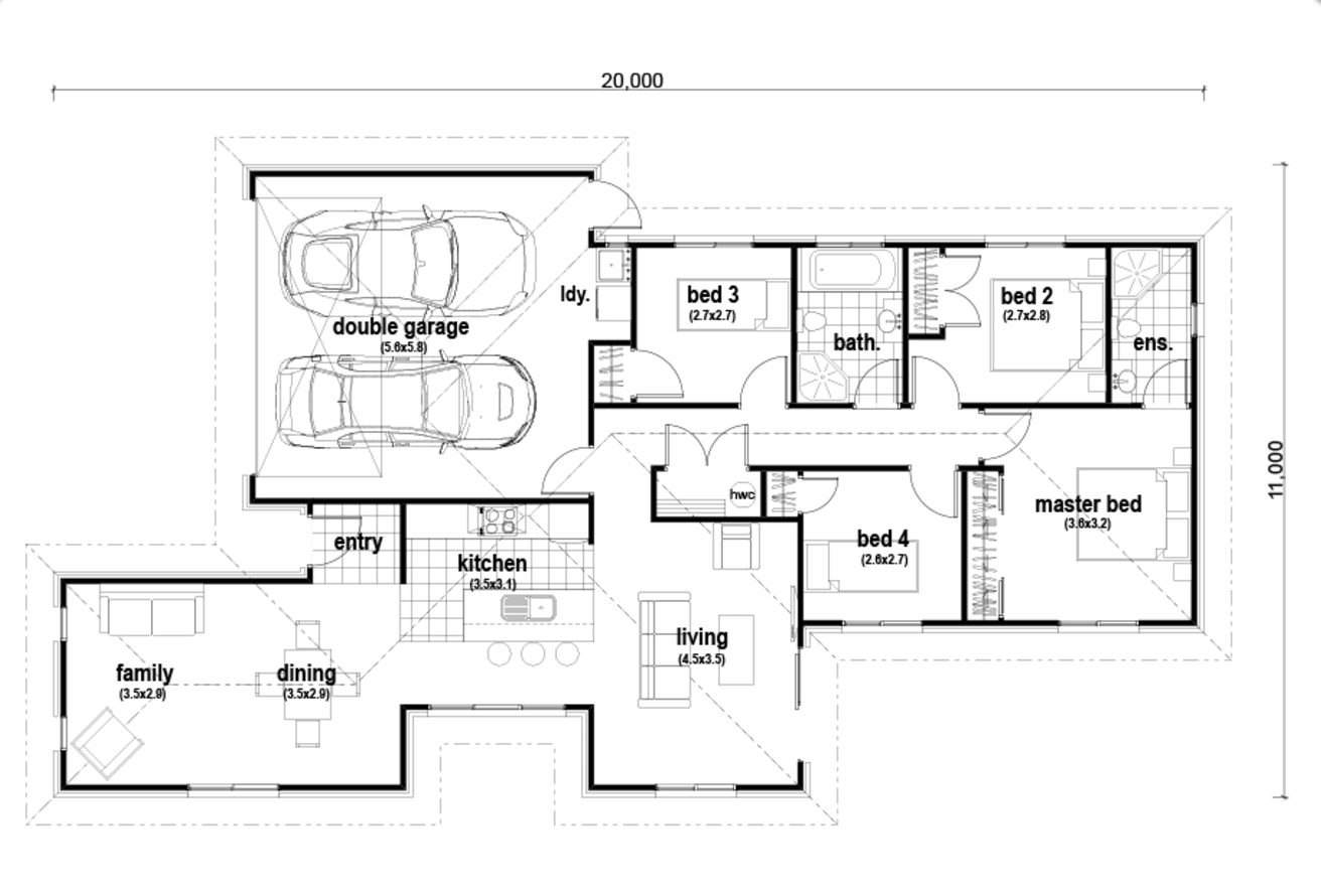 Kowhai floor plan