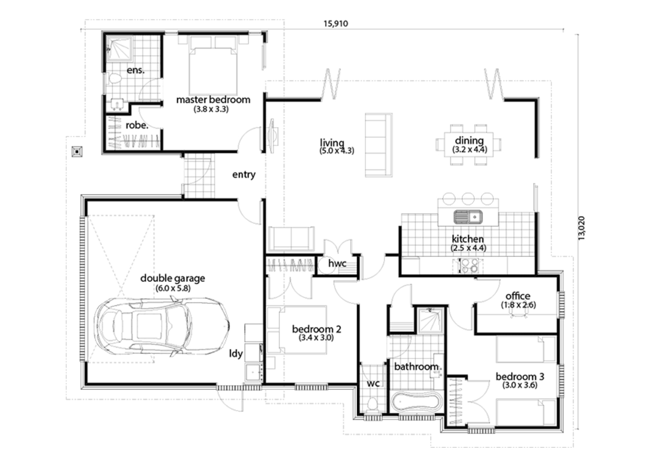 Oakura floor plan