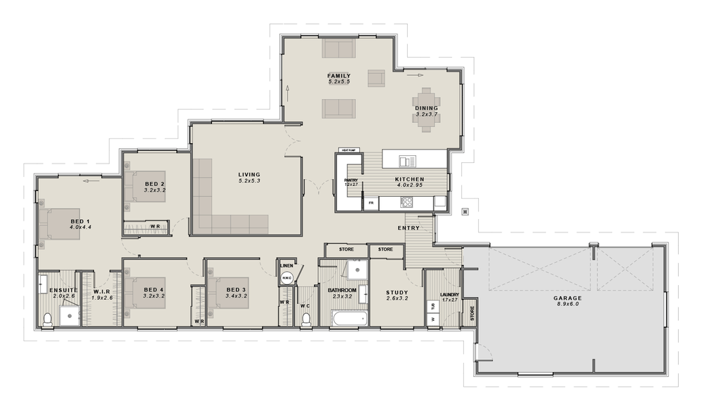 The Brookside floor plan