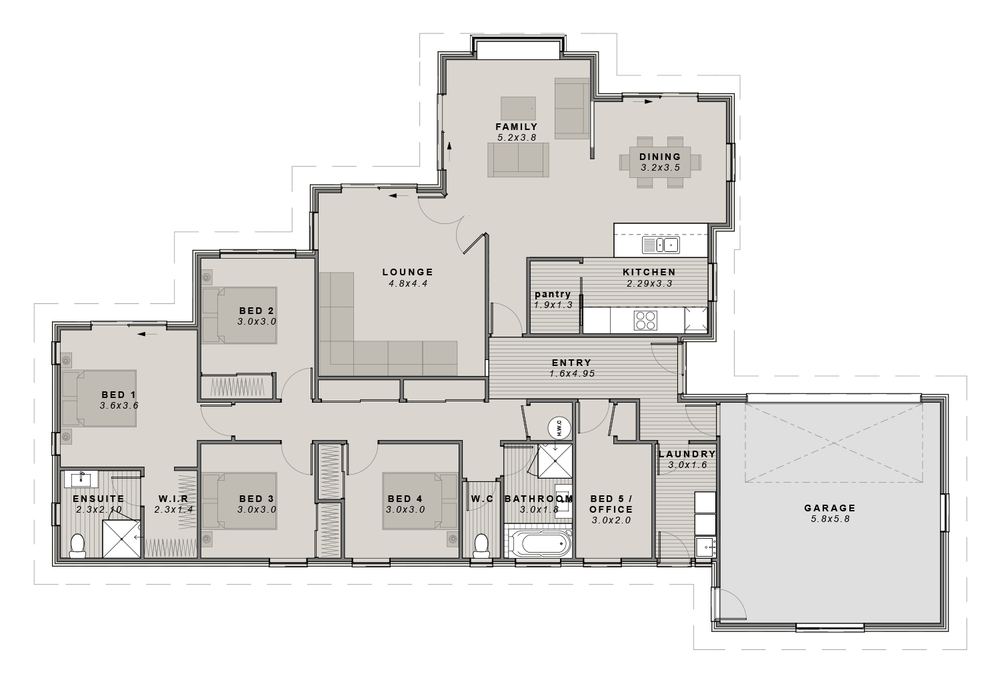 The Flaxton floor plan