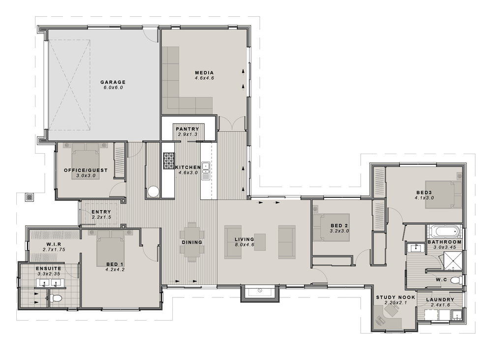 The Ohoka floor plan