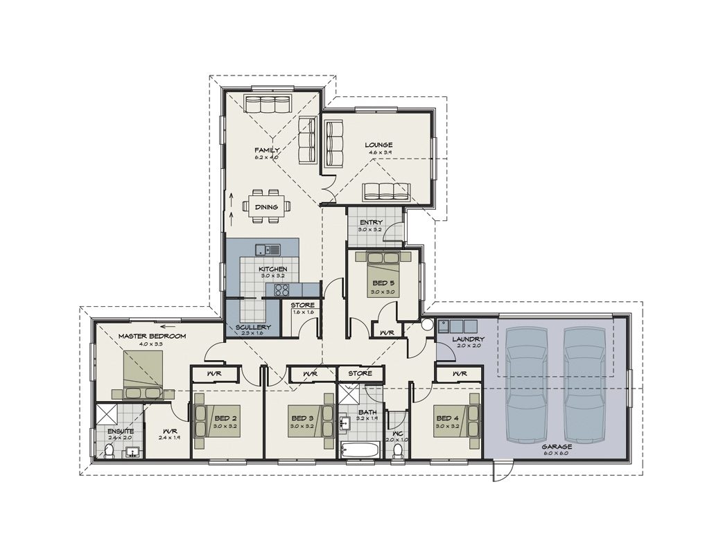 Kowhai floor plan