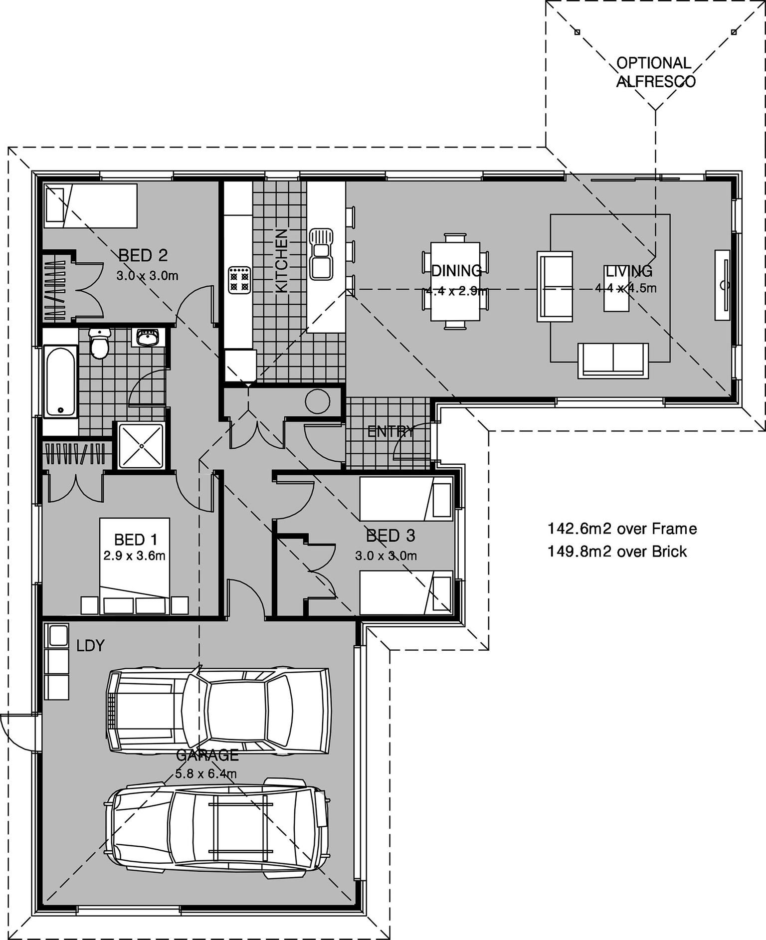 149M2 floor plan