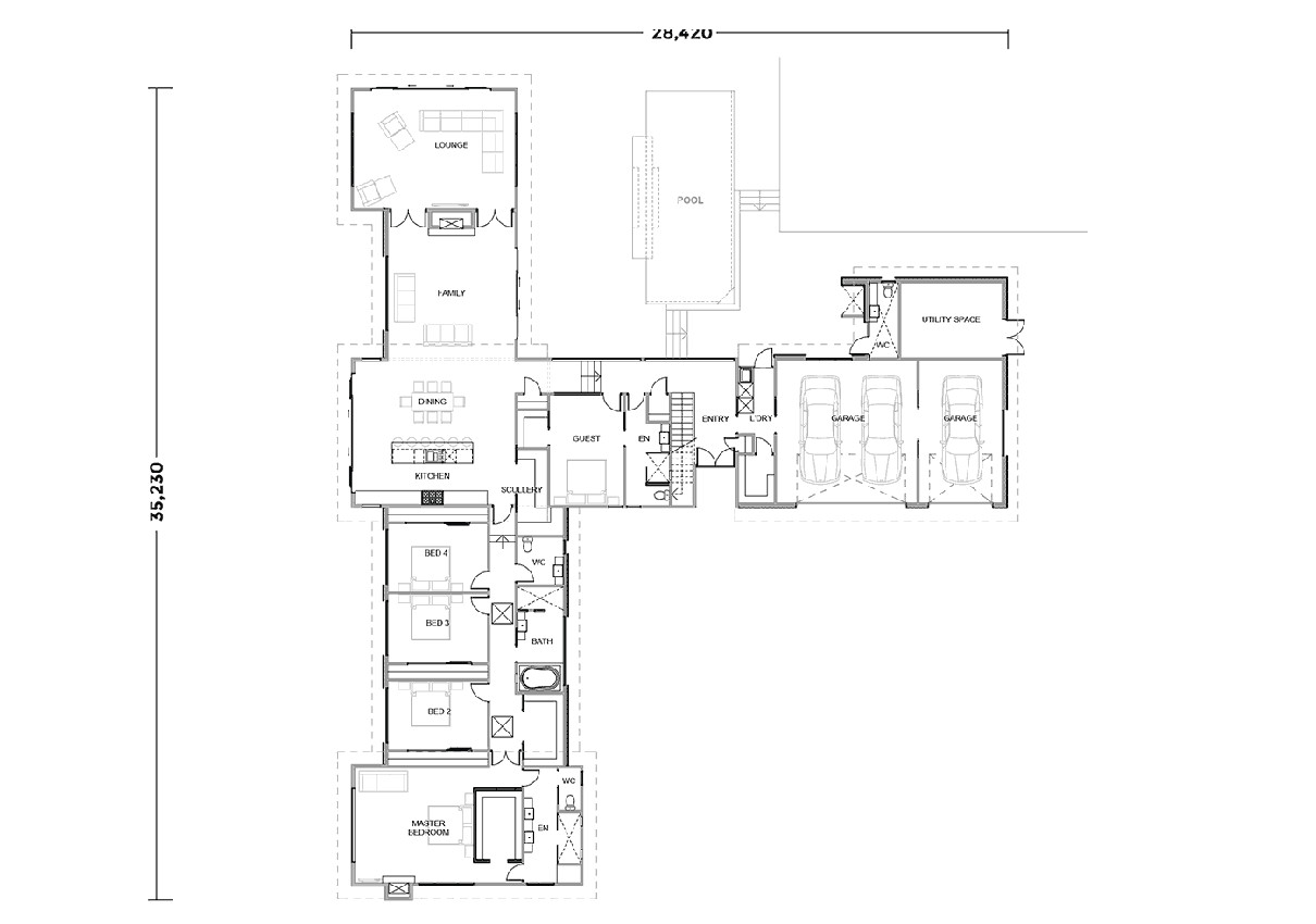West Coast floor plan