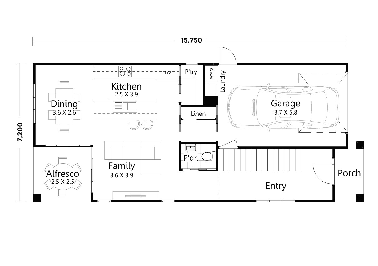 Safe Haven Modern floor plan