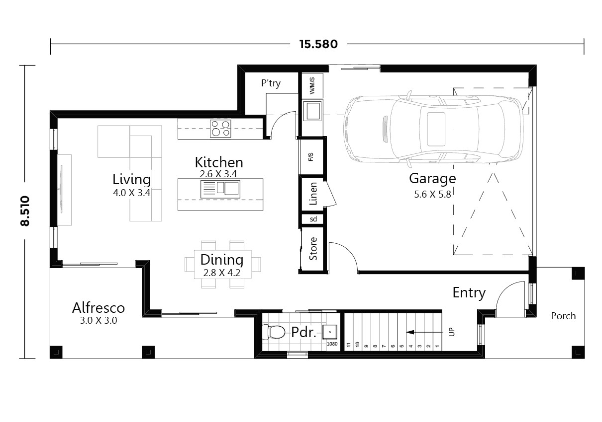 Day Break Modern floor plan