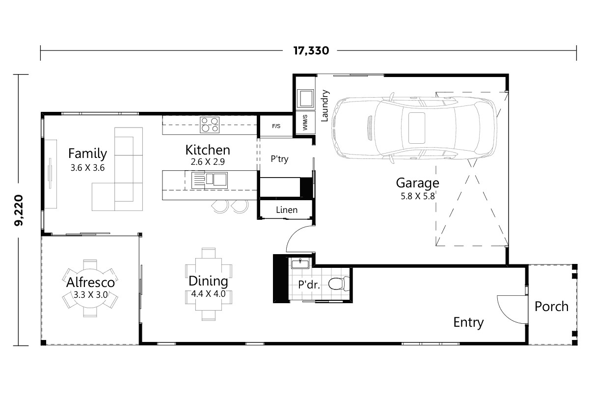 Journeys End Traditional floor plan