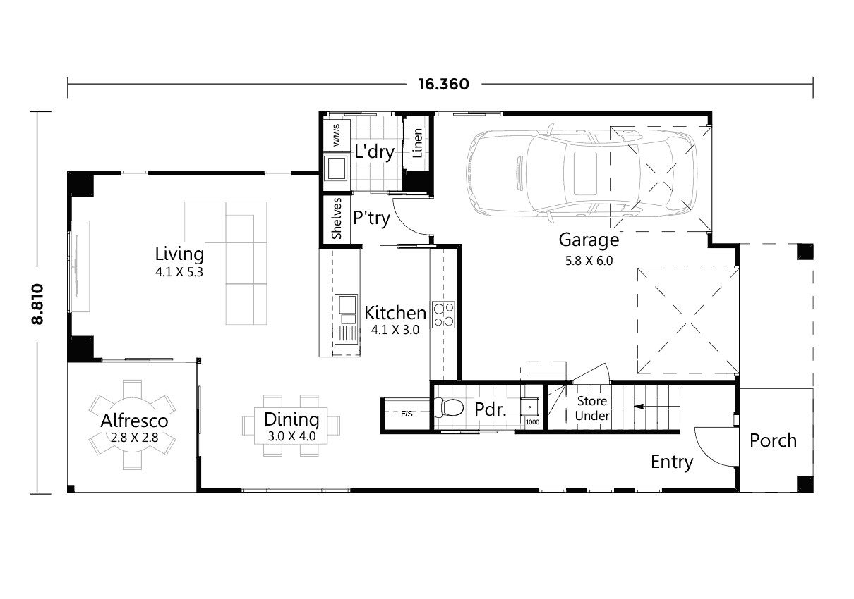 Secure Heights Modern floor plan