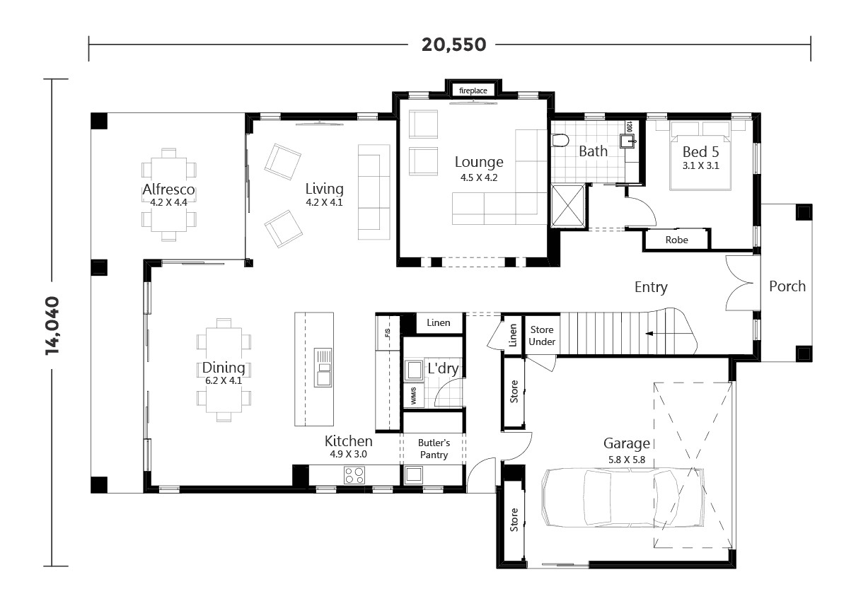 Vantage Modern floor plan
