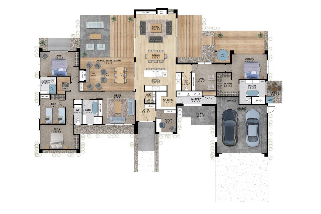 Pukekura Cambridge Show Home floor plan