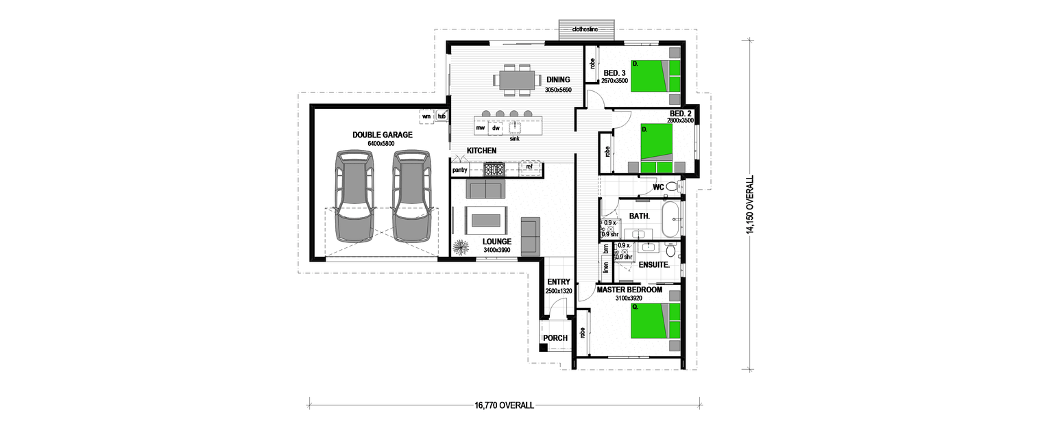 Large section, Entertainers delight floor plan