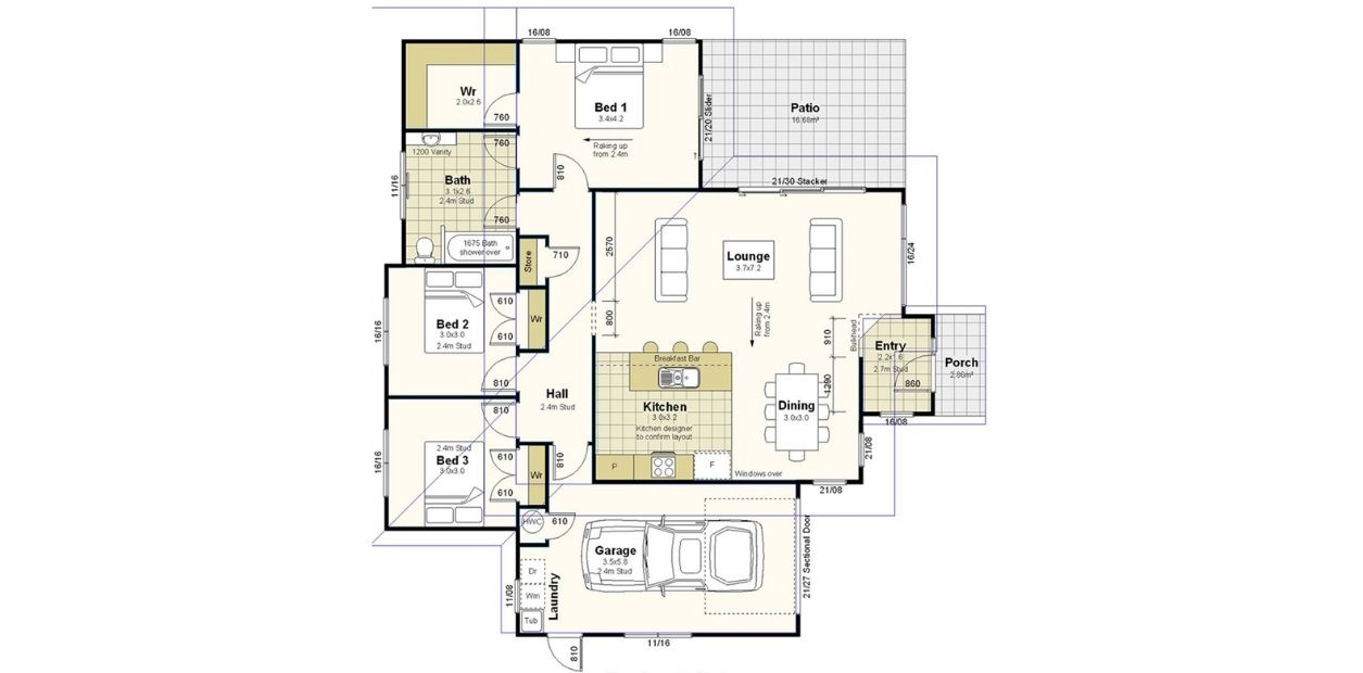 Sandspit Contemporary floor plan