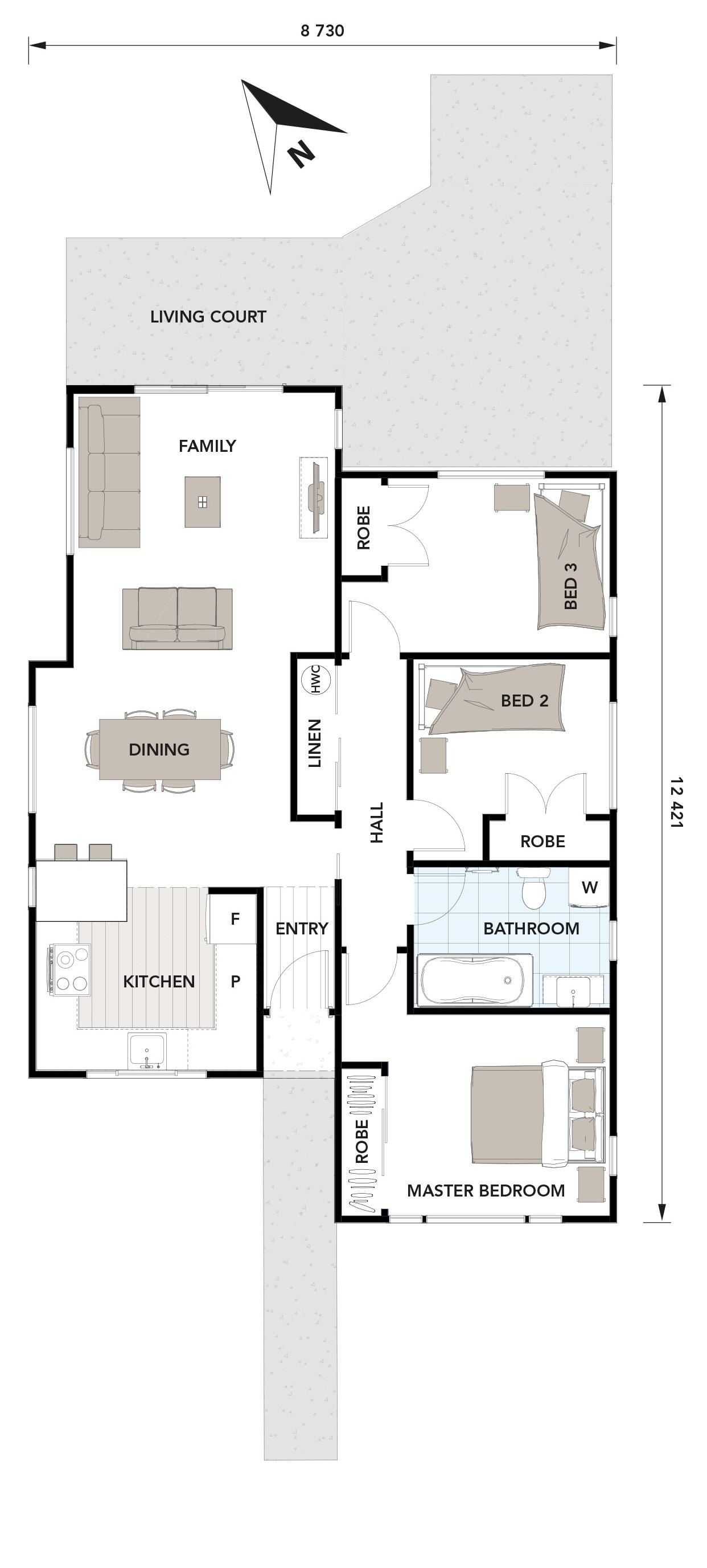 Kowhai 92 floor plan