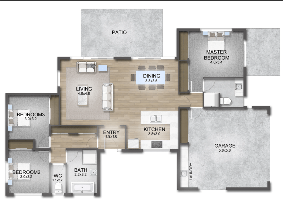 TE OKUROA DRIVE, PALM SPRINGS, PAPAMOA floor plan