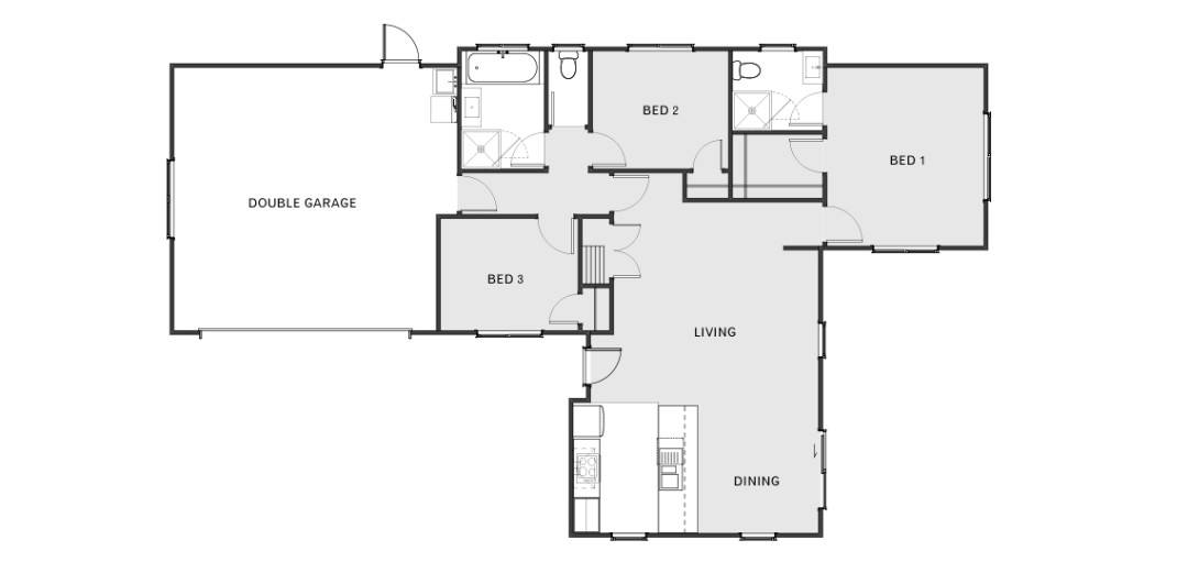3 Bedroom Stylish Family Home floor plan
